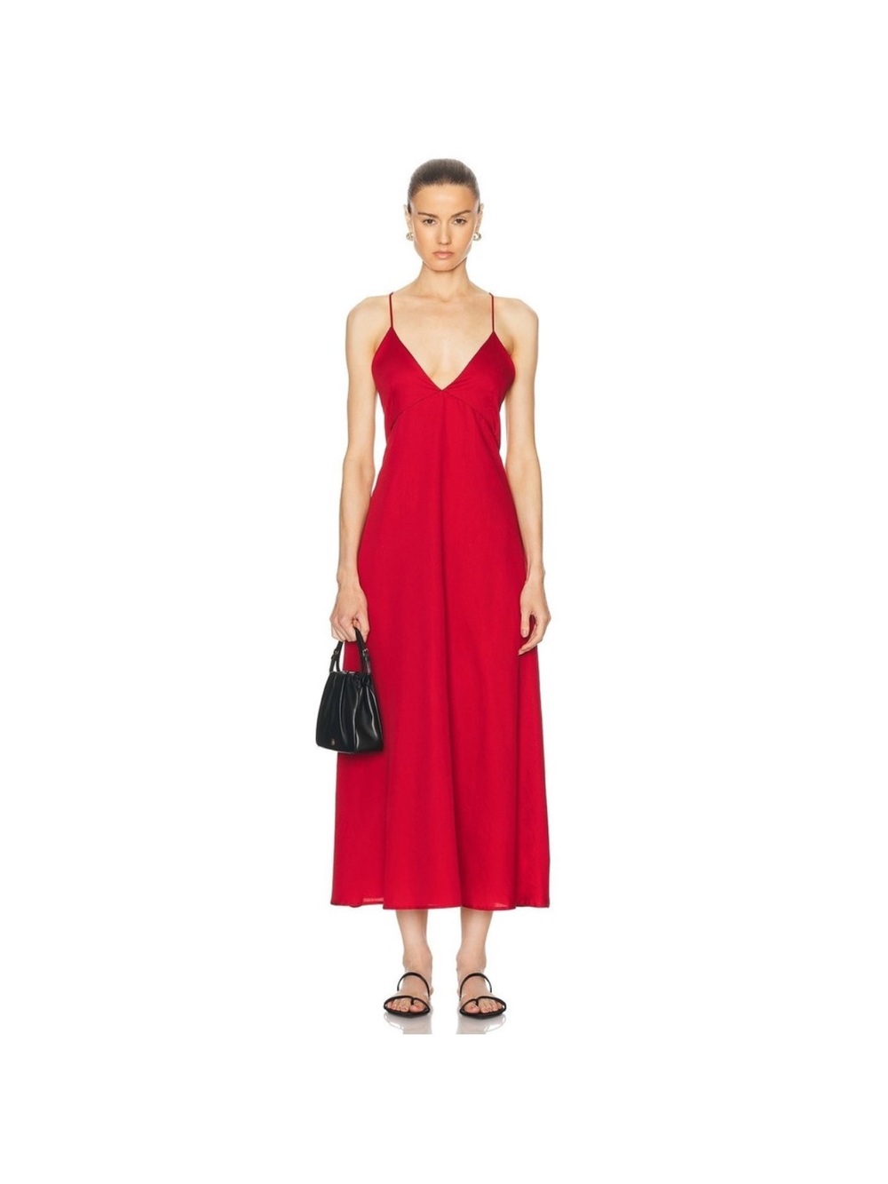 Black Leset yoko midi dress